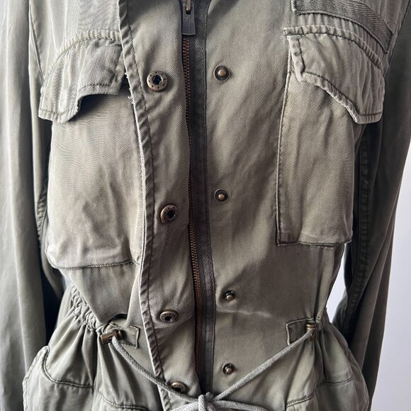 🫒Buffalo David Bitton Military Anorak Jacket - Army Green Utility Sz M!! - Picture 4 of 14